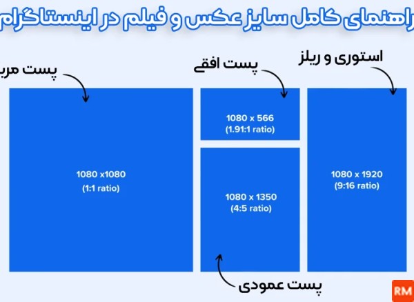 سایز عکس و فیلم اینستا